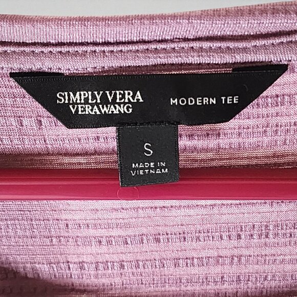 NWT Simply Vera S Lilac Modern Tee Short Sleeve Top - Picture 4 of 12